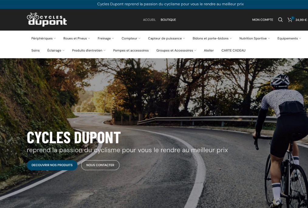 Photo du site de Cycles Dupont